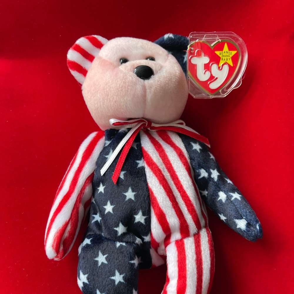 Ty Pink Spangle Bear, Retired, 1999